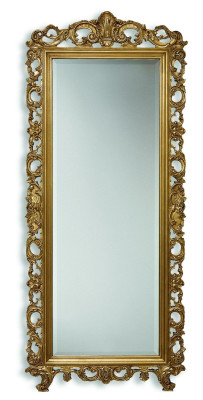 Klassieke grote spiegel wandspiegel luxe hangspiegel hout goud garderobe SP6480