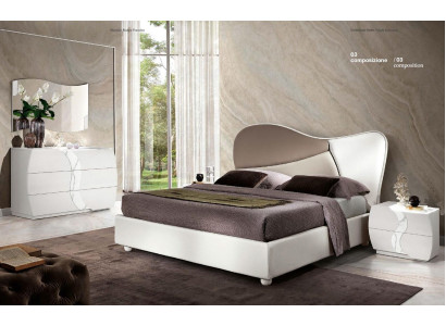 Slaapkamer Bed Nachtkastje Commode Spiegel Luxe Set Dubbel Set 5-delig. Nieuw.