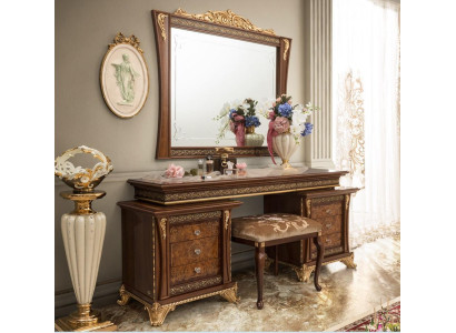 Kaptafel met spiegelconsole commode slaapkamer krukje compleet