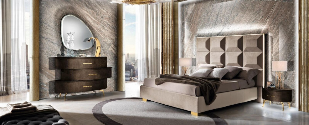 Ontwerp modern luxe slaapkamer nachtkastje bedden bed 3-delige slaapkamer set