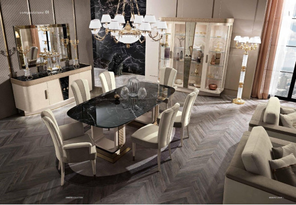 Eettafel Luxe Tafel Massief Meubel Hout uit Italië Eetkamer Tafels Inrichting