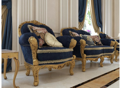 Klassiek ontwerp fauteuil woonkamer eenzitsbank bank loungeclub hotel luxe