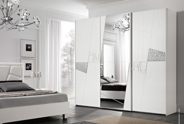 Kasten Italië Garderobekast Kast Luxe Zweefdeuren Ontwerp Hout Modern