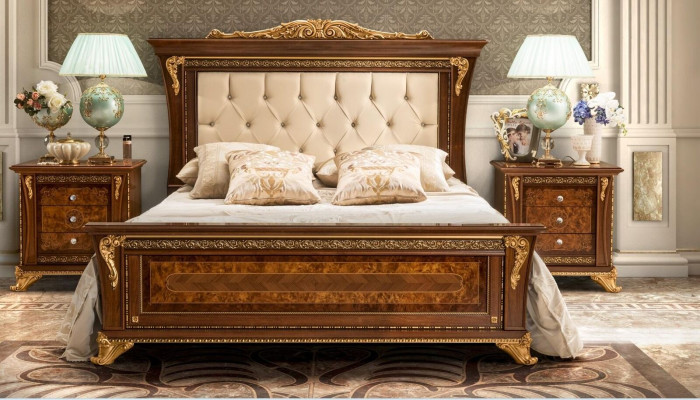Tweepersoons massief houten slaapkamerbedden Ontwerpbed MobilPiu Luxe