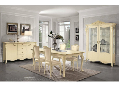 Vitrine Beige Kast Eetkamer Boekenkast Meubels Massief Hout Glazen Kast Nieuw