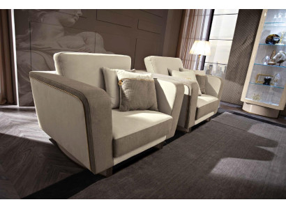 Fauteuil Luxe Design Meubels uit Italië Stoelen Design Textiel Woonkamer Bank Nieuw