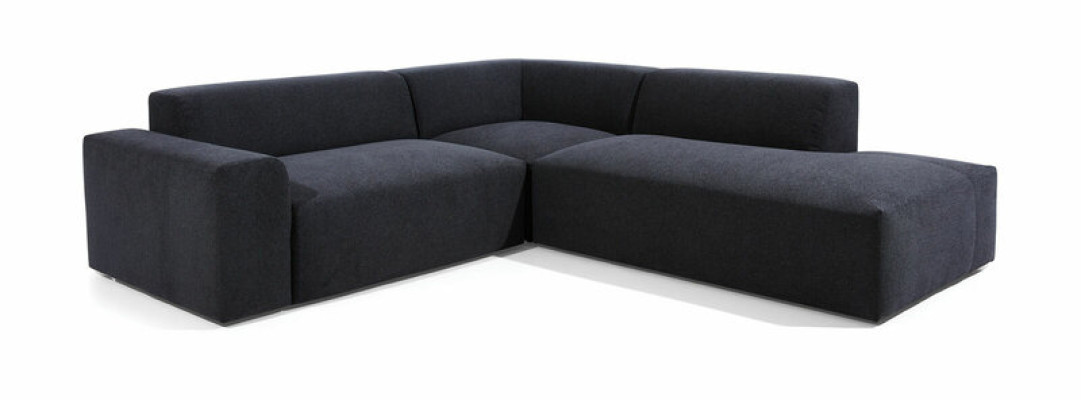 Hoekbank L-vorm bank bankstel stof ontwerp moderne