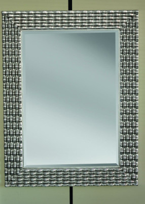 Klassieke wandspiegel houten spiegel meubels barok glazen frame wand zilver 82x108