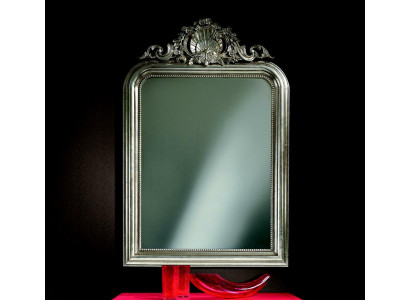 Klassieke designspiegel wandspiegel barok rococo luxe meubelen houten frame zilver