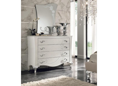 Set commode met spiegel van hout in moderne stijl voor de slaapkamer.