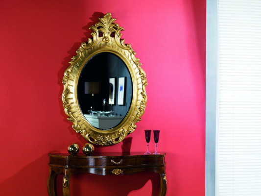Klassieke designer luxe spiegel wandspiegel barok rococo 88x133cm houten frame nieuw