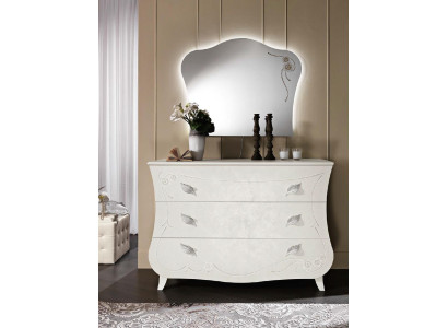 Ladenkasten Italiaanse meubels Massief Spiegel 2-delige ladekast Sideboard Kast Hout