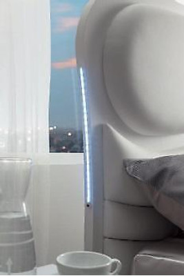 Tweepersoonsbed Bed Bedframe Bedframes Wit Dubbel Modern Luxe Italië Stijl Nieuw