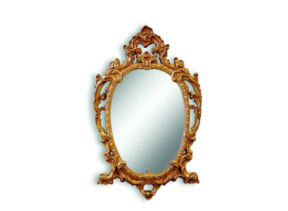 Klassieke Grote Spiegel Wandspiegel Hangspiegel Hout Goud Kapstok 64x104cm