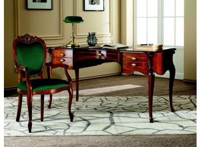 Italiaanse klassieke houten meubels luxe fauteuil kantoormeubelen stijl barok.