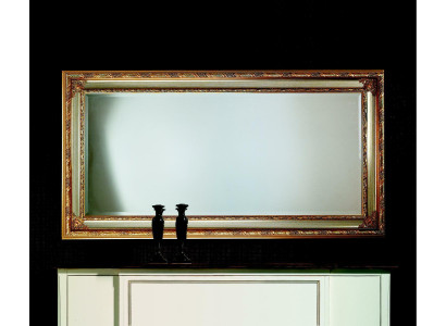 Klassieke wandspiegel houten frame spiegel meubilair 94x184 glazen frame wandmeubel