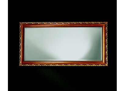 Spiegel Echt hout Handgemaakte houten lijst Wandspiegel Houten frame 181x91 Barok