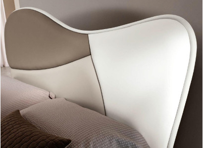 Luxe tweepersoons bedframe bed wit tweepersoonsbed leer hout modern design nieuw.