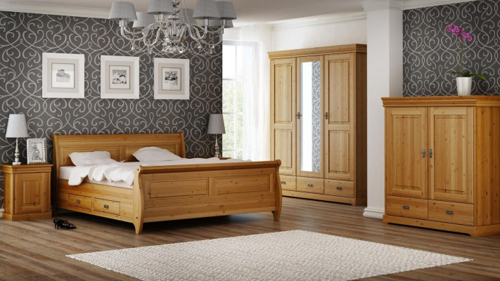 Design slaapkamer sets Complete bed kledingkast nachtkastje 5-delige set.