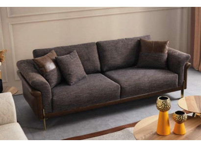 Zitgroep Bank 3-zits Grijs Fauteuil Woonkamer Meubels Luxe Design