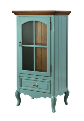 Klassieke vitrinekast Woonkamer vitrines Vitrines Amerikaanse meubelen groen