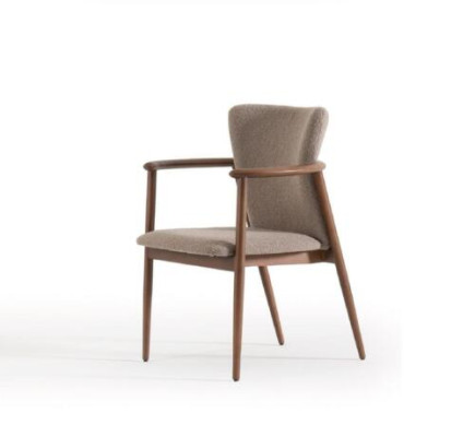 Eetkamerstoel ontwerp gestoffeerd textiel modern design fauteuil fauteuil