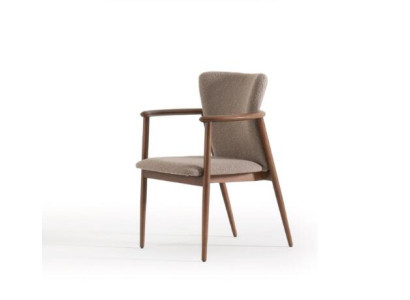 Eetkamerstoel ontwerp gestoffeerd textiel modern design fauteuil fauteuil