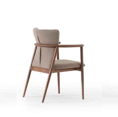 Eetkamerstoel ontwerp gestoffeerd textiel modern design fauteuil fauteuil