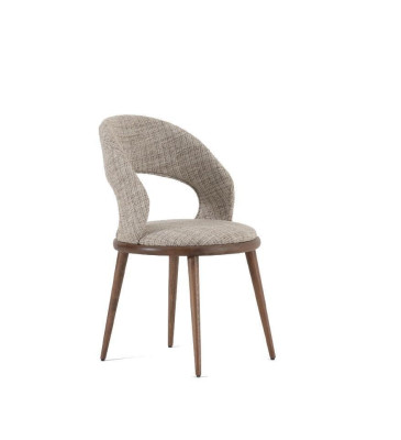 Eetkamerstoelen Hout Stof Luxe Bekleed Meubels Modern Grijs