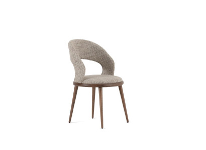 Eetkamerstoelen Hout Stof Luxe Bekleed Meubels Modern Grijs