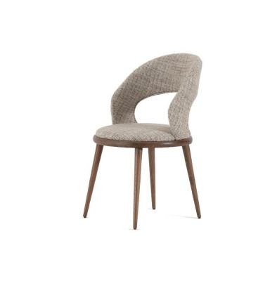 Eetkamerstoelen Hout Stof Luxe Bekleed Meubels Modern Grijs
