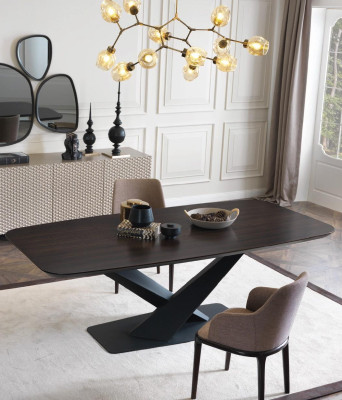 Eettafel Tafel 4x stoelen Dressoir Spiegel 7-delige Design Set Garinatuur