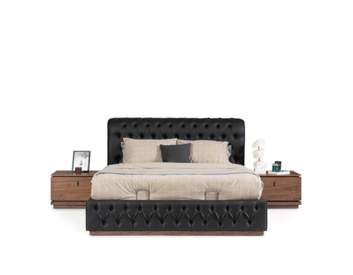 Bed kledingkast 2x nachtkastje luxe slaapkamer gestoffeerd design nieuw