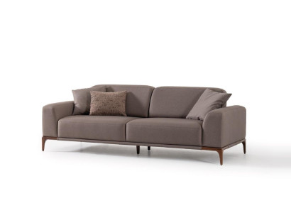 Woonkamer bank bank driezitter ontwerp luxe bank meubels bruin