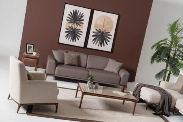 Luxe design bankstel set bank salontafel bijzettafel 5-delig.