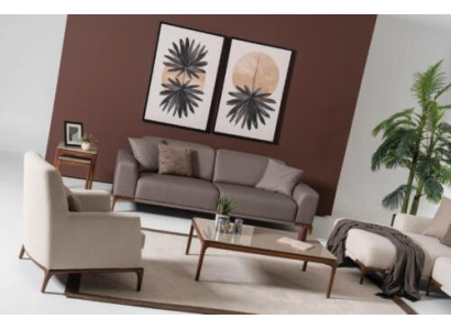 Luxe design bankstel set bank salontafel bijzettafel 5-delig.