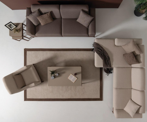 Luxe design bankstel set bank salontafel bijzettafel 5-delig.