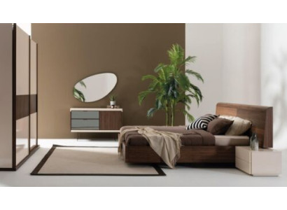 Ontwerp luxe slaapkamer bed 2x nachtkastjes commode set bedden 8-delige set.