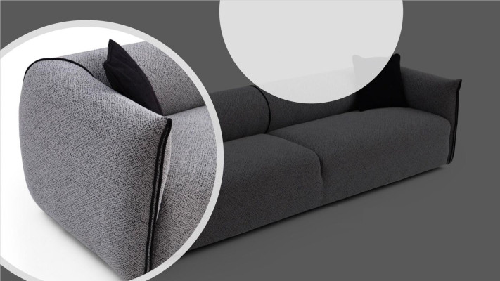 Woonkamer Bank Banken Bekleding Bankstellen Design Bank 4-zits Textiel