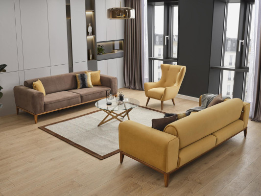 Bank 3-zits stof Driepersoons banken Luxe woonkamerstijl Moderne banken