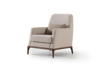 Ontwerp bank fauteuil bank bekleding luxe textielbanken 1-zits nieuw grijs