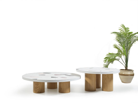 Salontafel luxe design wit houten tafel koffie bijzettafel woonkamer nieuw