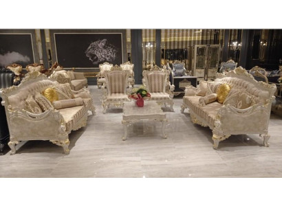 Beige bankstel bankstel set 5-delig salontafel bankstel bankmeubilair