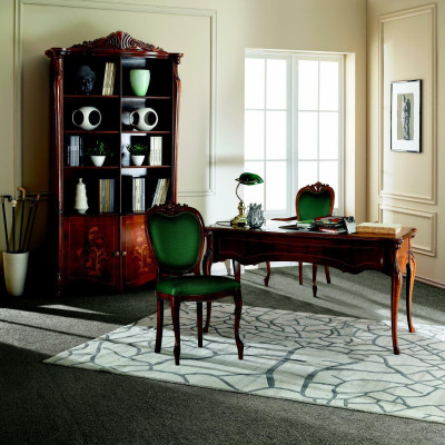 Italiaanse stijl meubels kantoorinrichting bureau tafel stoel set 3-delig.
