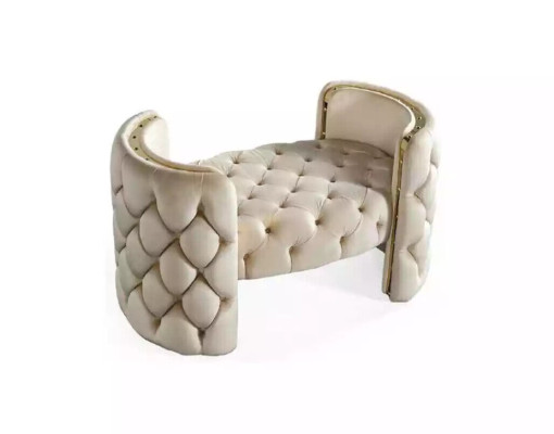 Moderne kruk gestoffeerde meubels woonkamer Wit design Ottomaans Nieuw