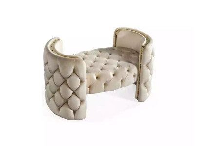 Moderne kruk gestoffeerde meubels woonkamer Wit design Ottomaans Nieuw