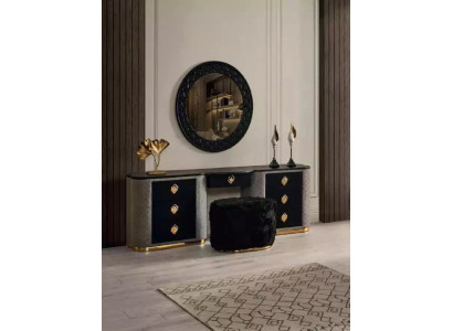 Kaptafelset Console Spiegel Slaapkamermeubilair Ontwerphocker Set Nieuw