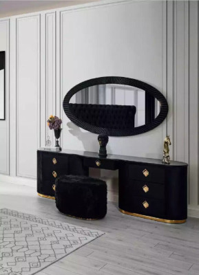 Ovale kaptafel console tafel met kruk slaapkamer tafels kaptafels