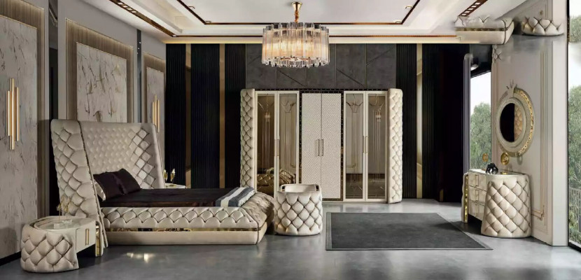 Moderne kruk gestoffeerde meubels woonkamer Wit design Ottomaans Nieuw