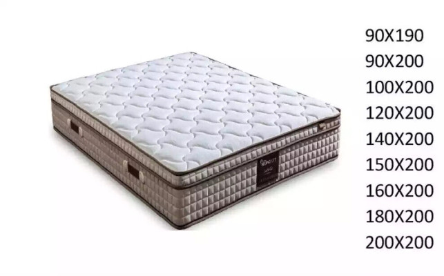 Matras Hotelbedden Matrassen 200x200cm king-size kwaliteitsboxspring.